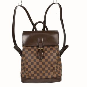 Louis Vuitton Soho Backpack Damier Brown Canvas Backpack Bag (Pre-Owned)